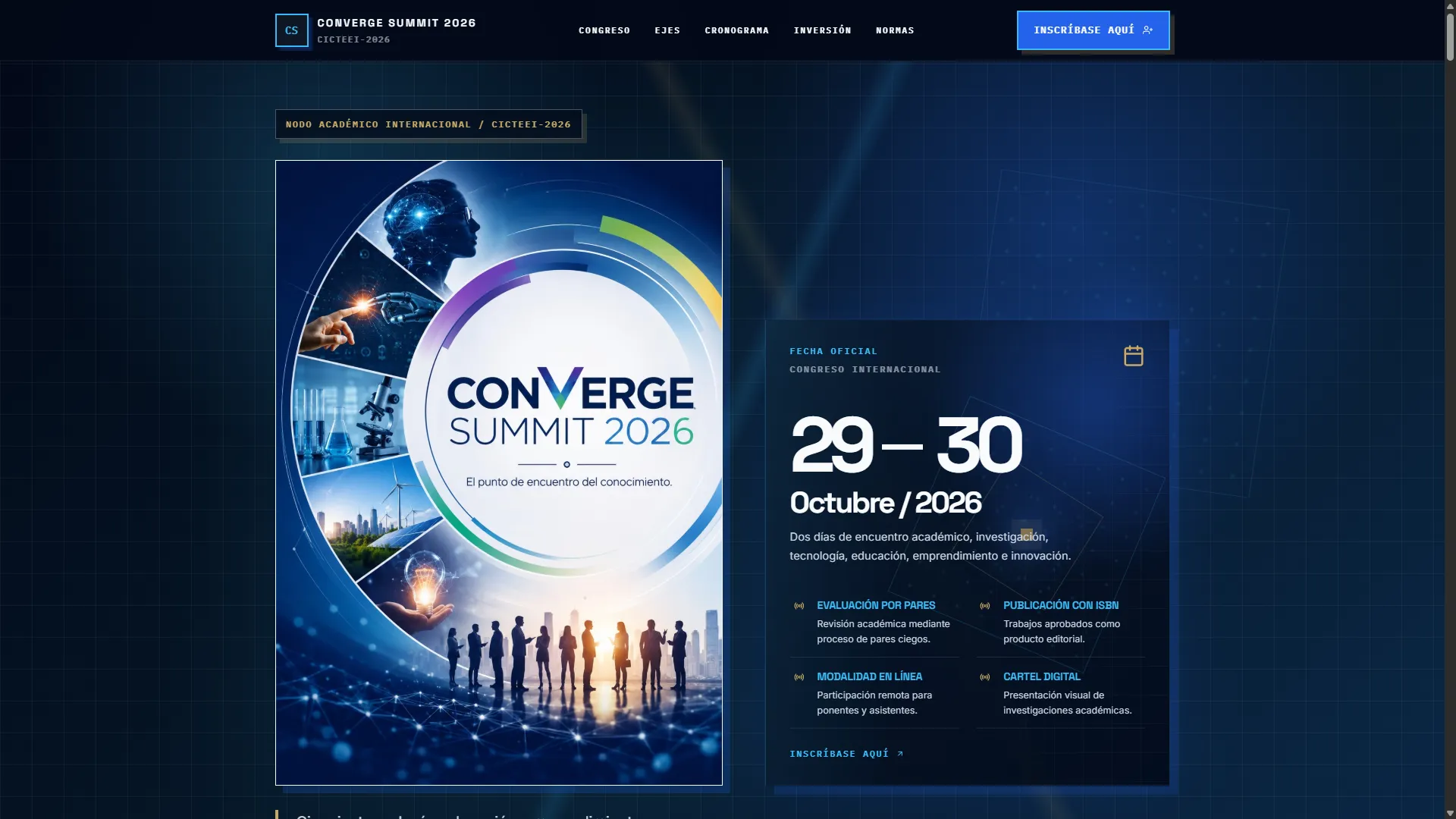 Página principal de Converge Summit 2026