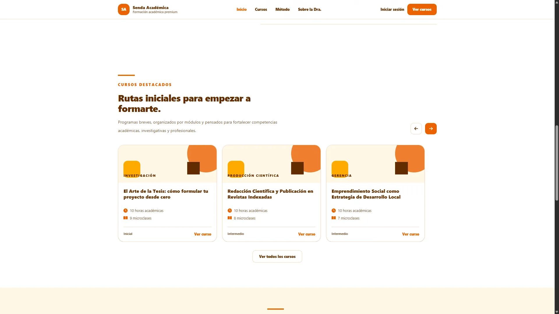 Área de aprendizaje de Senda Académica